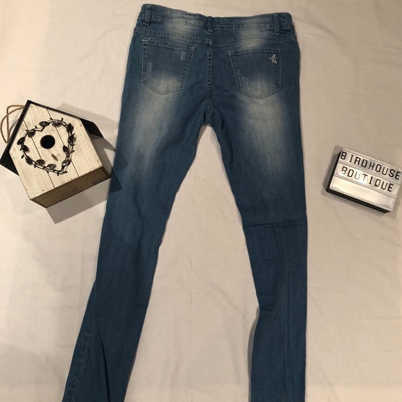 V.I.P Ripped Blue Jeans - Picture 3 of 5